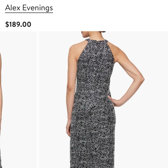 Alex Evenings Elegant Black and White Women's Dress - Picture 5 of 16